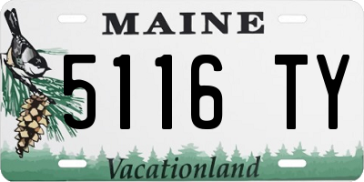 ME license plate 5116TY