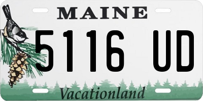 ME license plate 5116UD