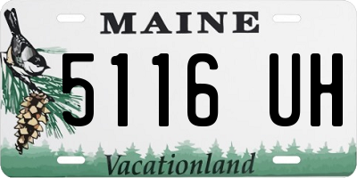 ME license plate 5116UH