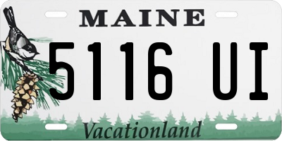 ME license plate 5116UI