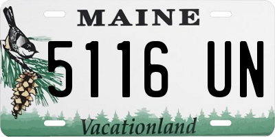 ME license plate 5116UN