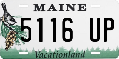 ME license plate 5116UP