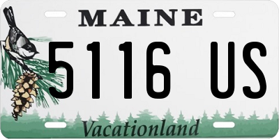 ME license plate 5116US