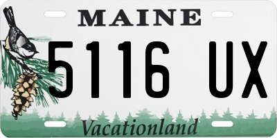 ME license plate 5116UX