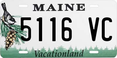ME license plate 5116VC