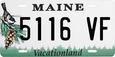 ME license plate 5116VF