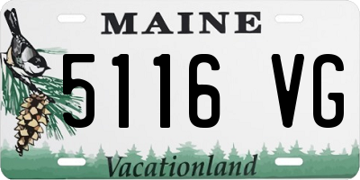 ME license plate 5116VG