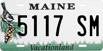ME license plate 5117SM