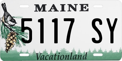 ME license plate 5117SY