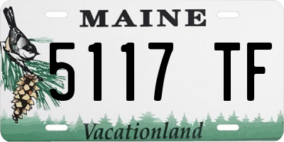ME license plate 5117TF