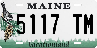 ME license plate 5117TM