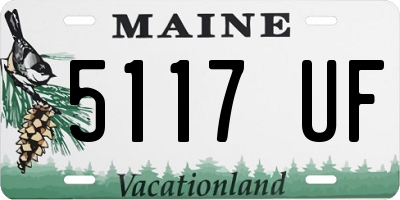 ME license plate 5117UF