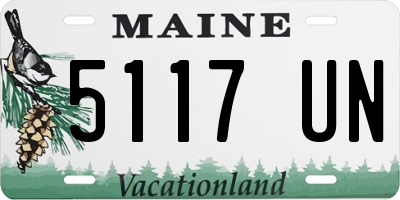 ME license plate 5117UN