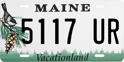 ME license plate 5117UR