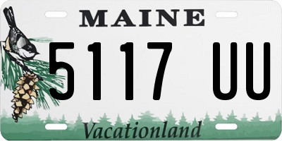 ME license plate 5117UU