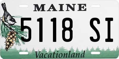 ME license plate 5118SI