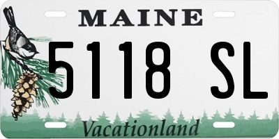 ME license plate 5118SL