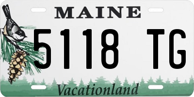 ME license plate 5118TG
