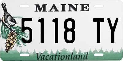 ME license plate 5118TY