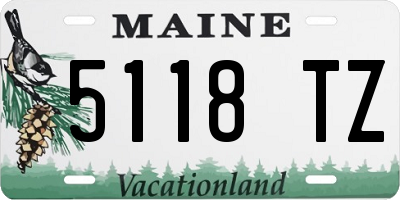 ME license plate 5118TZ