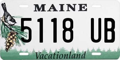 ME license plate 5118UB