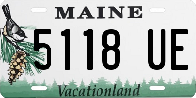 ME license plate 5118UE