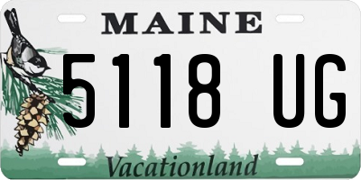 ME license plate 5118UG