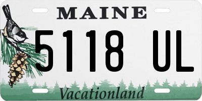 ME license plate 5118UL