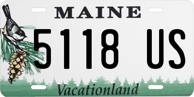 ME license plate 5118US