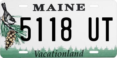 ME license plate 5118UT