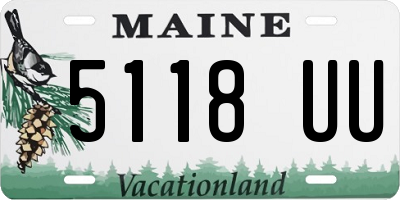 ME license plate 5118UU