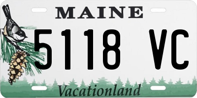 ME license plate 5118VC