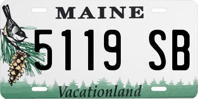 ME license plate 5119SB