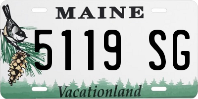ME license plate 5119SG