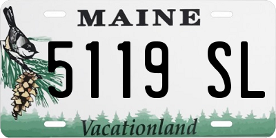ME license plate 5119SL