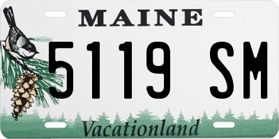 ME license plate 5119SM
