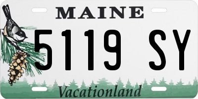 ME license plate 5119SY