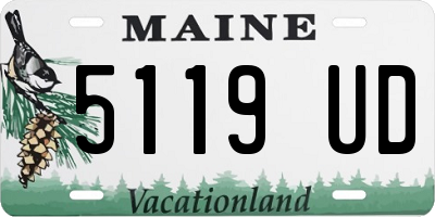 ME license plate 5119UD
