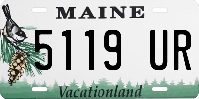 ME license plate 5119UR