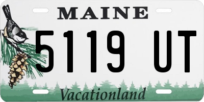 ME license plate 5119UT