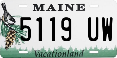 ME license plate 5119UW