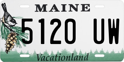 ME license plate 5120UW