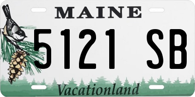 ME license plate 5121SB