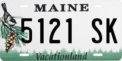 ME license plate 5121SK