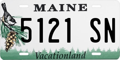 ME license plate 5121SN