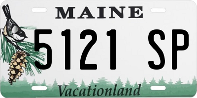 ME license plate 5121SP