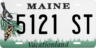 ME license plate 5121ST