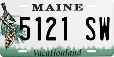 ME license plate 5121SW