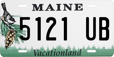 ME license plate 5121UB