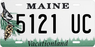 ME license plate 5121UC